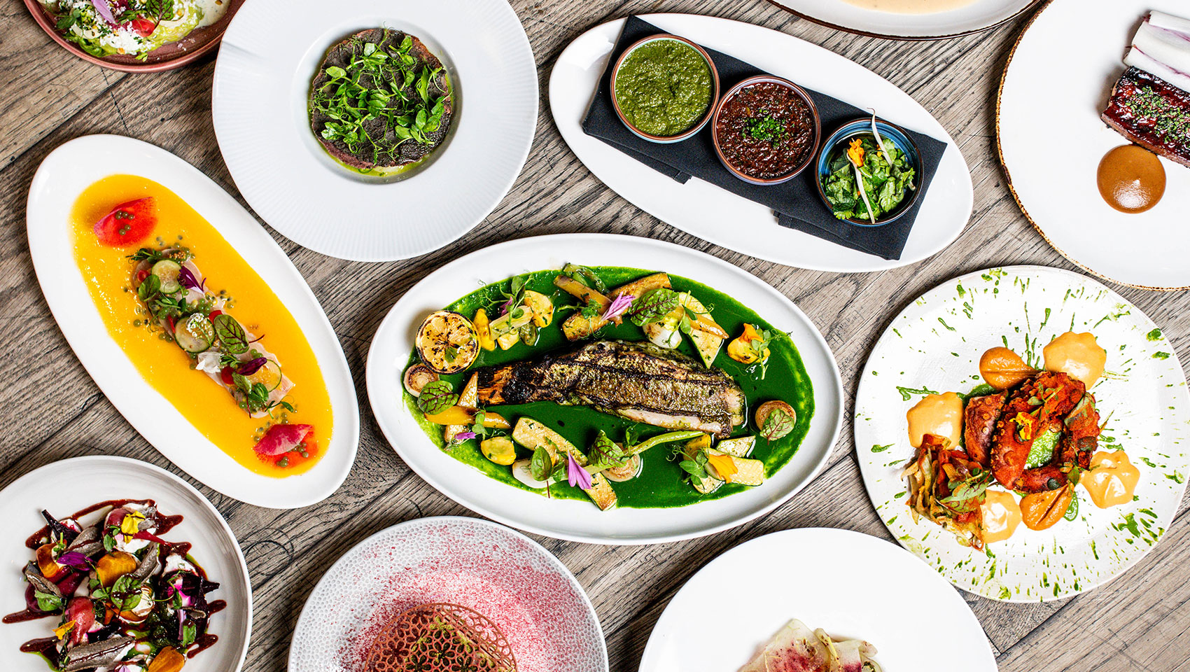 various food dishes