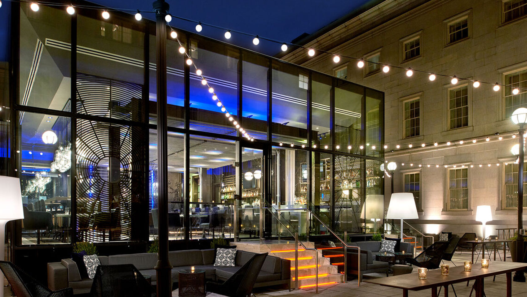 patio at night