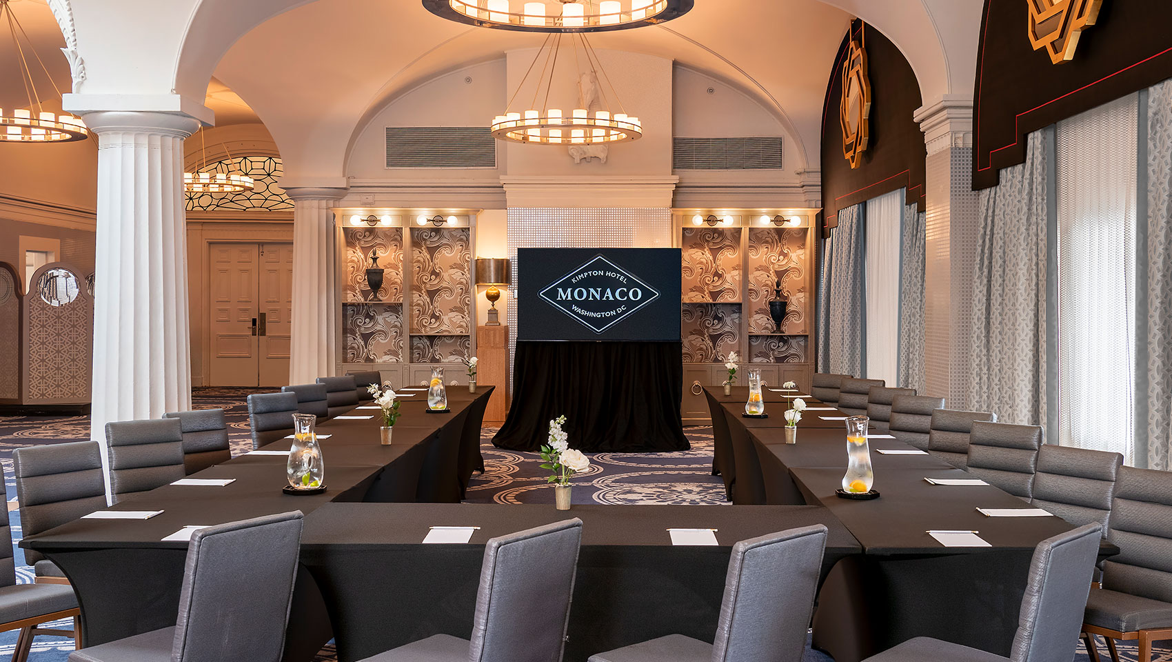 Monaco DC’s Paris Ballroom offers an intimate setting for business meetings and corporate events