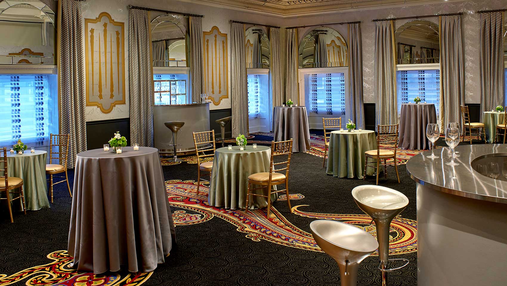 Paris ballroom featuring cast-iron ceiling details