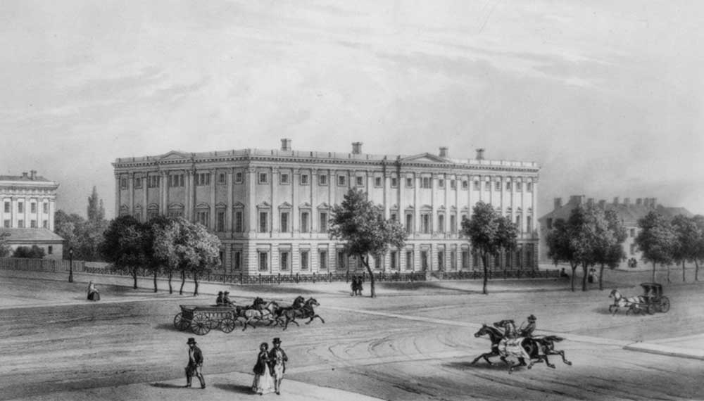 Blodgett's Hotel, built in 1795, was the first known structure to occupy this site