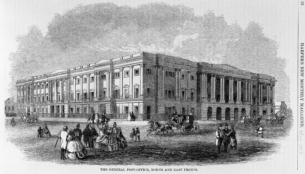 In 1810 the US government purchased the hotel to house the Post Office Department