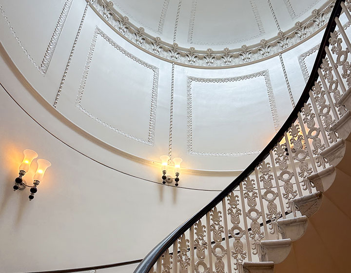 Marble circular stairway