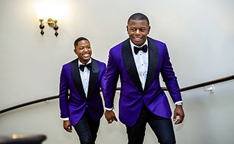 Groomsmen Ascending Stairs