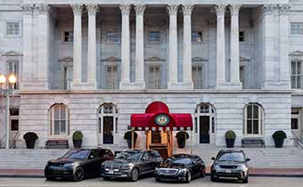 Cars outside Monaco DC Hotel