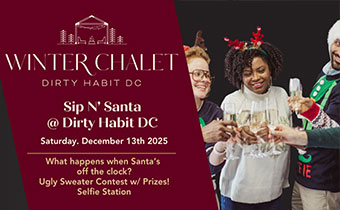 Ugly Sweater party with Santa and the Grinch at Dirty Habit